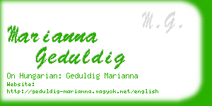 marianna geduldig business card